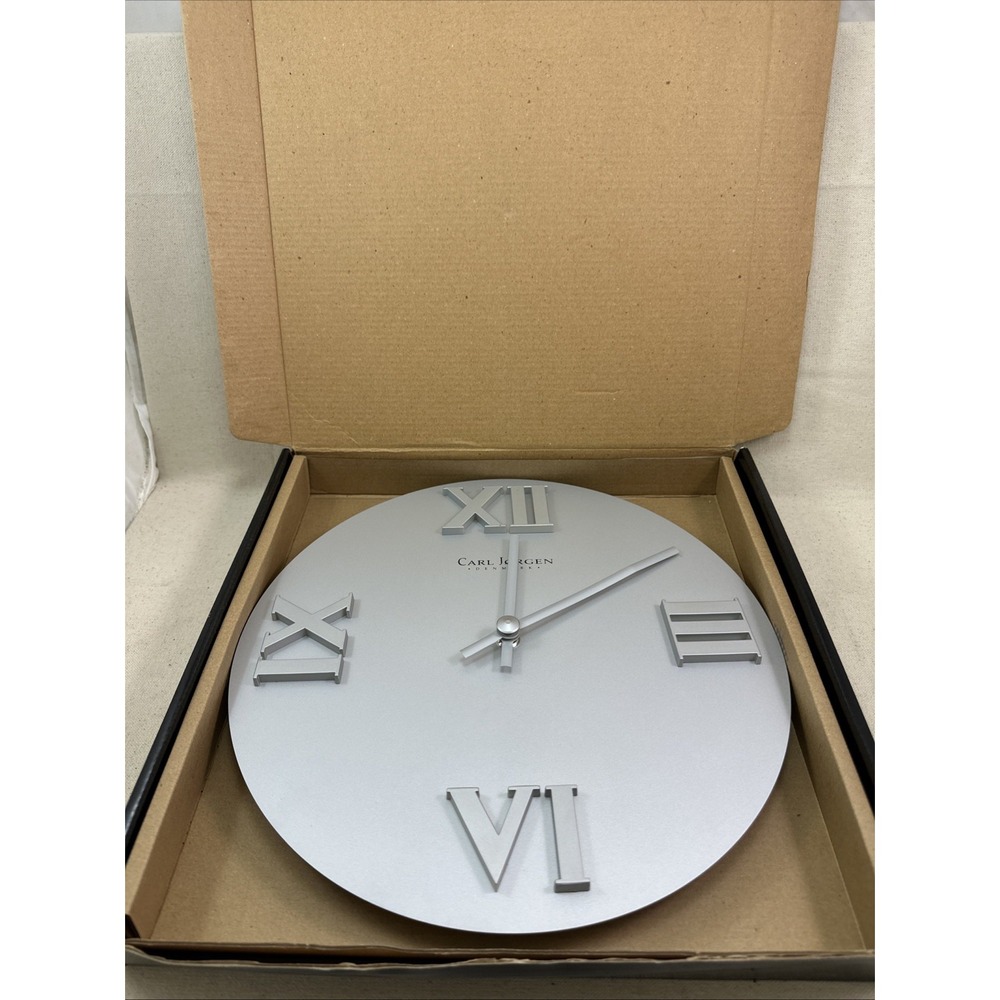 New Carl Jorgen Denmark CJ-06 Wall Clock in Box, Approx 12 inches